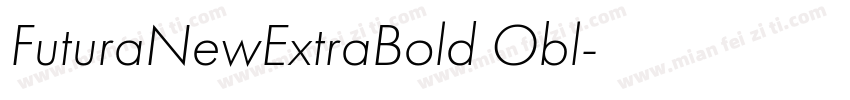 FuturaNewExtraBold Obl字体转换